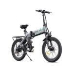 Bicicleta electrica pliabila Ulzomo Ridge 20 E-bike, 250W, 36V 15.6Ah, autonomie 60km, viteza maxima 25km/h, Gray, 20'' - Image 3