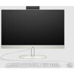 All-in-One Business HP ProOne 240 G10 cu procesor Intel Core i5-1334U pana la 4.6 GHz, 24 inch, FHD, 16 GB, Intel Iris Xe Graphics, Windows 11 Pro, White, 3 ani Garantie
