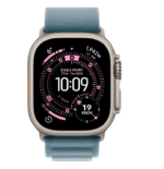 Apple Watch Ultra 3 GPS + Cellular 49mm Natural Titanium Case with Light Blue Alpine Loop - Medium
