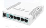 MIKROTIK SMALL SOHO SWITCH RB260GS CSS106-1G-1S, 5 X GIGABIT, Dimensiuni: 113x139x28mm, Sistem operare: MikroTik SwOS, 128Kb Flash, Consum maxim: 5W, 5 x 10/100/1000, 1 x SFP.