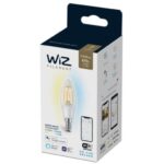 Bec LED inteligent vintage (decorativ) WiZ Connected Filament Clear C35 ,Wi-Fi, E14, 4.9W (40W), 470 lm, lumina alba (2700-6500K), compatibilGoogle Assistant/Alexa/Siri - Image 2