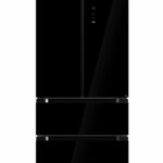 Combina frigorifica HEINNER HCFD-M516INVHGBKE++, No Frost, 516 l, Clasa E, Compresor inverter, Sticla Neagra