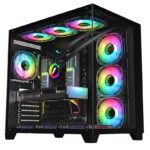 Carcasa 1st PLAYER MV8-TP-BK, Mid Tower, Black