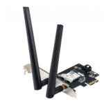 ASUS PCE-AXE5400 Wifi  Bluetooth 5.2 PCIe adapter, WI-FI 6, 2.4GHz / 5GHz / 6GHz, greutate: 49.7G, 2 x Antene externe, PCI-Express x 1.