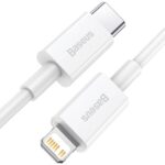 CABLU alimentare si date Baseus Superior, Fast Charging Data Cable pt. smartphone, USB Type-C la Lightning Iphone PD 20W, 0.25m, alb - Image 2