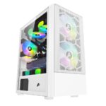 Carcasa 1STPLAYER X4-M-WH, RGB, Micro Tower, White