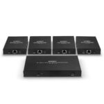 Lindy 70m 4 Port Cat.6 HDMI 4K60 Splitter Extender  Description  Distribute 4K HDMI signals to up to 4 displays in multiple locations Supports resolutions up to 4K@60Hz, with additional support for HDR Features a loop-through HDMI output on the transmitter for local monitoring or cascading for - Image 2