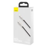 CABLU alimentare si date Baseus Cafule Metal, Fast Charging Data Cable pt. smartphone, USB Type-C la Lightning Iphone PD 20W, 0.25m, negru - Image 4
