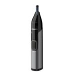 Trimmer pentru nas si urechi PHILIPS NT3650/16, Baterie, Lavabil, Tehnologie Precision Trim, Otel inoxidabil, Pieptene pentru sprancene, Pieptene 5 mm, Gri, L x A x I (mm) 39x83x190 - Image 2