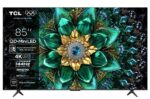Televizor TCL QD-MiniLED 85Q6C, 215 cm, Smart Google TV, 4K Ultra HD, 144Hz, Onkyo