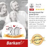 Suport TV plat/curbat de perete cu 2 brate Barkan BM443LP, 13"- 83", Max 50kg, VESA 600x400, negru - Image 12