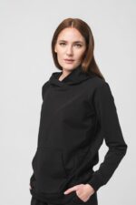 HANORAC COTON DANTELA FEMEI BLACK-S - Image 4