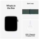 Apple Watch SE GPS 44mm Starlight Aluminium Case with Lake Green Sport Loop - Image 2