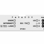 Modul internet Paradox IP150+MQ pentru centrale EVO, Spectra SP, MG5000/5050/5075 Suport catre statiile centrale IPR512 si IPRS-7 Criptare MD5 si RC4 Actualizare firmware de la distanta Notificari prin email securizat (SSL) Alimentare prin portul serial al centralei Dimensiuni: 10.9 × 2.7 × 2.2 cm