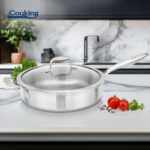 TIGAIE ADANCA INOX+CAPAC STICLA 28X7.5CM, ATOMIC3, COOKING BY HEINNER - Image 5