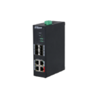 8-Port Hardened Managed Switch with 4-Port PoE  > Comes with 4 × 10/100 Mbps PoE ports and 4 × SFP 1000 Mbps uplink ports > Meets the requirements of IEEE 802.3af and IEEE 802.3at power supply standards. The red port complies Hi-PoE/IEEE 802.3bt standard, orange port complies Hi-PoE standard.