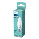 Bec LED Philips B35, E14, 5W (40W), 470 lm, lumina neutra (4000K), mat - Image 2