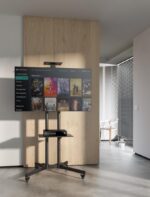 Stand TV mobil Akai 37"-70", inclinatie +10/-10°, VESA 600x400, 50kg, negru - Image 7
