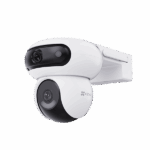 Camera de supraveghere Dual Pan Tilt WI-FI 5MP Ezviz H90, lentila fixa: 2.8mm/6mm, iluminare min: 0.5 Lux @(F1.6, AGC ON), 0 Lux cu IR: 30m, microfon incorporat, difuzor incorporat, Wi-Fi Standard: IEEE802.11b, 802.11g, 802.11n, slot card de memorie: microSD maxim 512GB, alimentare: IP65 + 2h