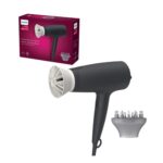 Uscator de par PHILIPS Seria 3000 BHD302/30, 1600W, Accesoriu Thermo Protect, 3 setari de temperatura, Difuzor, Negru, L x A x I (mm) 90x295x215