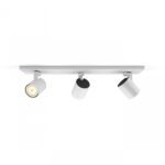 Spot LED Triplu Philips Hue Runner, Bluetooth, 3xGU10, 3x5.5W, 1050 lm ,lumina alba (2200-6500K), IP20, 48 cm, Metal, Alb, Intrerupator cuvariator inclus