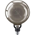 Bec LED vintage (decorativ) Philips Giant G200, EyeComfort, E27 ,6.5W(20W), 200 lm, lumina calda (1800K), dimabil, Fumuriu, 28.620.2 cm