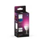 Bec LED RGB inteligent Philips Hue P45, Bluetooth, E14, 5.1W, 470 lm ,lumina alba si color (2000-6500K)
