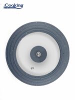 CAPAC STICLA CU MARGINE DIN SILICON AJUSTABILA PE 3 DIMENSIUNI 16/18/20 CM, GRI, COOKING BY HEINNER - Image 3
