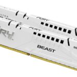 Memorie RAM Kingston DDR5 64GB 6400Mhz CL32 1.4V Dual Channel Kit Fury Beast White XMP