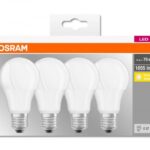 4 Becuri LED Osram Base Classic A, E27, 10W (75W), 1055 lm, luminacalda(2700K)