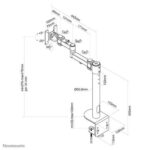 Suport Monitor de Birou, Neomounts by Newstar FPMA-D960BLACKPLUS, 10" - 49", VESA 100x100, suporta pana la 20kg, negru - Image 2