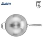 TIGAIE WOK INOX + CAPAC STICLA 30x8.5 CM, 4.5L, TITANIUM3, COOKING BY HEINNER - Image 5