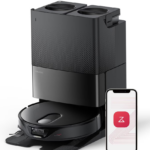Robot de aspirare Roborock Qrevo Slim, aspirator, mop si staie inteligenta de golire automata, 60W Lidar, 11000 PA, 5200mAh, negru