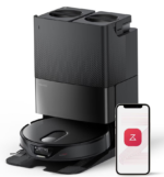 Robot de aspirare Roborock Qrevo Slim, aspirator, mop si staie inteligenta de golire automata, 60W Lidar, 11000 PA, 5200mAh, negru