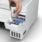 Multifunctional inkjet color Epson EcoTank CISS L5316, culoare: alb, dimensiune A4(Printare,Copiere, Scanare, Fax), printare borderless, viteza 33ppm alb-negru, 15ppm color, rezolutie 5760 x 1440 dpi, alimentare hartie 100 coli, ADF 30 coli, scanner CIS, rezolutie 1200 x 2400 dpi, interfata: USB - Image 3