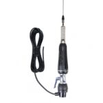 Antena CB PNI LED 1000 rabatabila, 80 cm lungime, cu cablu si montura fixa tip fluture, 26-30 MHz, 300 Watt, ilumineaza in timpul emisiei, Lungime cablu: 4M, Otel inoxidabil