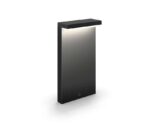 Stalp LED RGB pentru exterior Philips Hue Nyro, 13.5W (42W), 1000 lm ,lumina alba si color (2000-6500K), IP44, 99x255x400mm, Negru