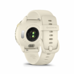 Ceas Garmin vívoactive 6 display AMOLED, dimensiune afisaj 30.4 mm, rezolutie afisaj  390 x 390 pixeli, memorie 8GB, autonomie până la 11 zile (5 zile cu afişajul permanent pornit), rezistanta la apa pana la 5 ATM, greutate: 23g, ramă Lunar Gold cu curea Bone, carcasă Light Sand şi curea din - Image 3