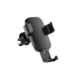 Suport auto telefon Gravity Serioux CH03, Material: ABS+ aluminium, mod de instalare: tip cataramă, poziție de fixare: aerisire, culoare: negru, potrivit pentru: telefon mobil - Image 2