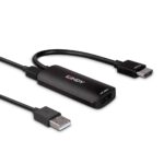 Convertor HDMI 8K60 la Port Display 1.4, latime de banda suportata 48Gbps, rezolutie maxima suportata intrare 840x2160@120Hz 4:4:4 8Bit 7680x4320@60Hz 4:2:0 8Bit, rezolutie maxima suportata iesire, 3840x2160@ 120Hz 4:4:4 8Bit 7680x4320@60Hz 4:2:0 8Bit, chipset LT6711GX_U2, negru - Image 4