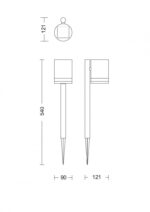 Lampa LED solara pentru exterior cu spike Philips FYCE, 1.5W, 3.3V, 200lm, lumina calda (2700K), IP44, 540x90x121mm, Negru - Image 3