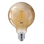 Bec LED vintage (decorativ) Philips Classic Gold Globe G93, EyeComfort ,E27, 4W (35W), 400 lm, lumina calda (2500K), cu filament
