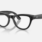 Ray-Ban Meta Sunglasses Skyler (Gen 1) – RW4010 601/MF 52 – Shiny Black / Clear Cerulean Blue
