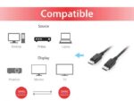EQUIP 119332 DisplayPort 1.2 Cable, 2.0m, 4K/60Hz, 20x12x2000mm - Image 3