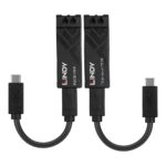 Lindy 100m Fibre Optic USB 3.2 Type C Extender  Technical details  Specifications  USB Standard: USB 3.2 / 3.1 Gen 2 Supported Bandwidth: 10Gbps Maximum Distance: 100m (328.08ft) Transmission Medium: Multimode 50µm/125µm OM3 Chipset: Silicon Line SL86050 Special Features: -   Connectors  Transmitter - Image 3