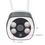 Camera supraveghere video PNI IP649 cu IP, 2MP 1080P, WiFi, slot card micro SD, compatibila cu aplicatia Tuya Smart, Culoare:  Alb / Negru, Senzor imagine:1/2.9" CMOS F37, Rezolutie: 1080P (1920 x 1080), Tip lentila: f:3.6mm, Compresie imagine: H.264+, Microfon integrat, Difuzor integrat, 1 X 10/100 - Image 6