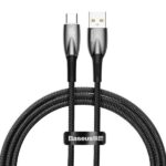Cablu alimentare si date Baseus Glimmer, Fast Charging Data Cable pt.smartphone, USB la USB Type-C 100W, 1m, negru