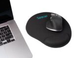Mousepad Spacer, suport incheietura cu gel, cauciuc si material textil, 240 x 220 mm, negru - Image 4