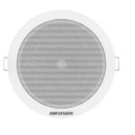 Difuzor de tavan Hikvision DS-QAE0206G1-V, putere difuzor: 6W, senzitivitate: 91 dB ± 3 dB, frecventa: 90 Hz to 20 kHz(max 98 dB), dimensiuni:Ø170 × 64 mm , greutate: 0.46kg.