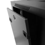 CABINET 19″ SPACER 12U 600x450mm, fixare pe perete, Flatpack (dezasamblat), Black, usa sticla cu blocare, panouri detasabile, otel 1.5mm, sarcina maxima 60Kg - Image 4